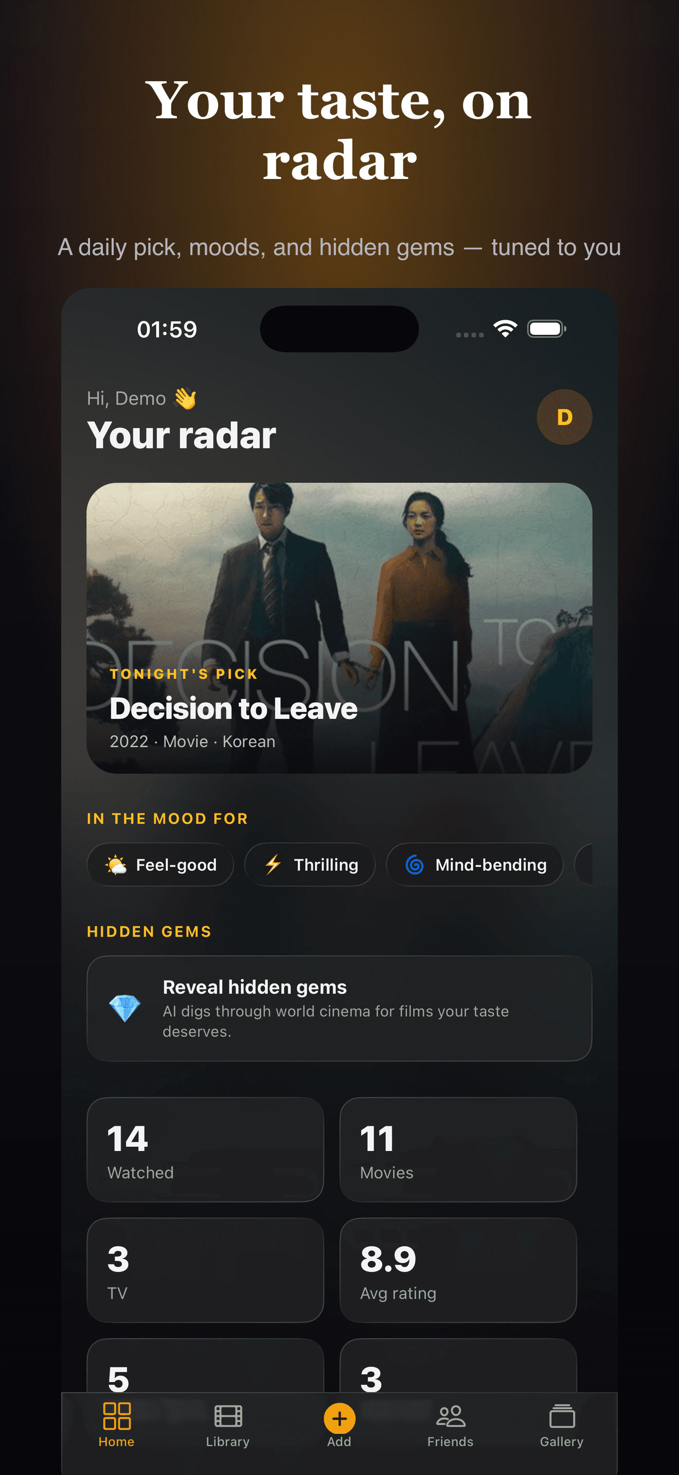 MovieRadar app screenshot